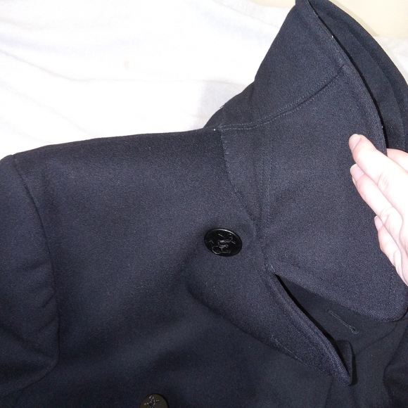 WW2 Naval Clothing Factory 10 Button US Navy USN Wool Pea Coat Peacoat Size 40 - Picture 9 of 16